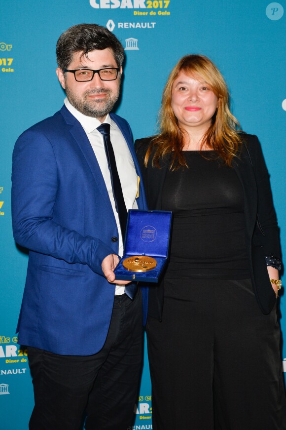 Catalin Rotaru et Gaby Sarga - Dîner de gala "Les Nuits en Or 2017" à l'Unesco organisé par l'Académie des César à Paris le 12 juin 2017. © Coadic Guirec/Bestimage