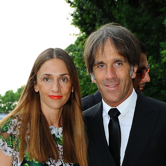 Davide Oldani et sa femme Evelina Rolandi - Les invités arrivent au mariage de Jessica Chastain et de Gian Luca Passi de Preposulo à la Villa Tiepolo Passi à Trévise en Italie le 10 juin 2017.