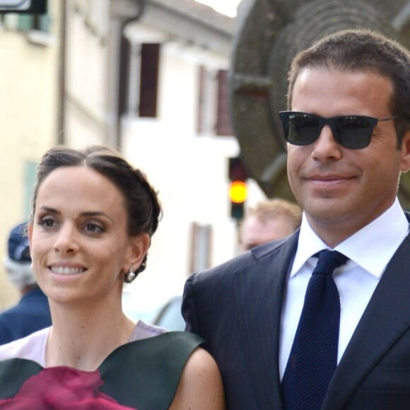 Maria Vittoria Caovilla et son mari Edoardo Caovilla - Les invités arrivent au mariage de Jessica Chastain et de Gian Luca Passi de Preposulo à la Villa Tiepolo Passi à Trévise en Italie le 10 juin 2017.