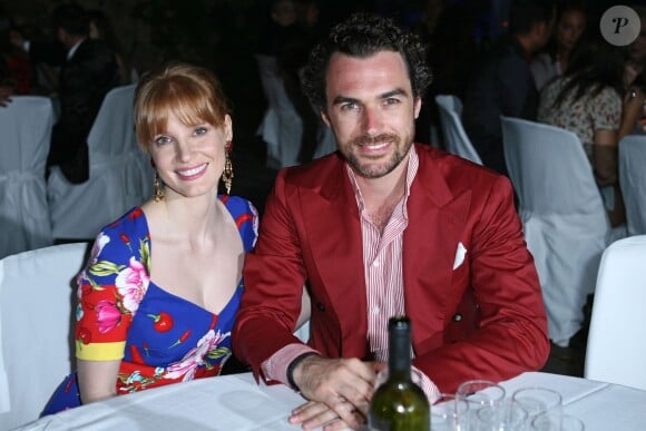 Jessica Chastain et son petit ami Gian Luca Passi - People au 12ème Festival du film "Ischia Global Film Music Festival", le 12 juillet 2014.
