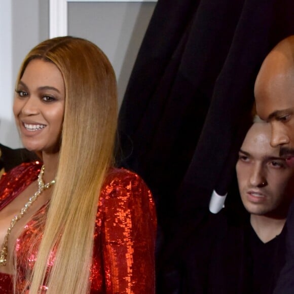 Beyoncé à la cérémonie des Grammy Awards, au Staples Center de Los Angeles, le 12 février 2017.