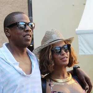 Beyoncé et Jay Z en vacances avec leur fille Blue Ivy à Portofino, le 6 septembre 2014.