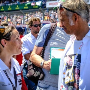 Vanina Ickx (fille de Jacky) et Paul Belmondo lors des 24h du Mans, France, le 17 juin 2017. © V'Images/Bestimage