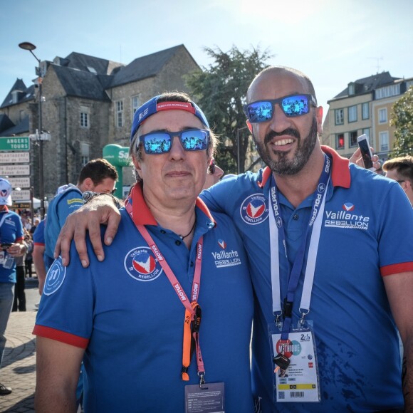 Ecurie Vaillante-Rebellion, Alberto Pecci et Calim Bouhadra lors de la parade avant les 24h du Mans, France, le 16 juin 2017. © V'Images/Bestimage