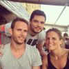 Laure Manaudou posant avec ses deux frères Nicolas et Florent. Photo postée sur Instagram le 3 août 2016.