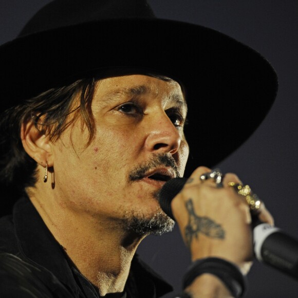 Johnny Depp lors du festival de Glastonbury à Worthy Farm le 22 juin 2017.
