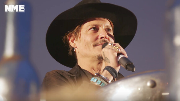 Johnny Depp créé la polémique à Glastonbury, le 22 juin 2017.