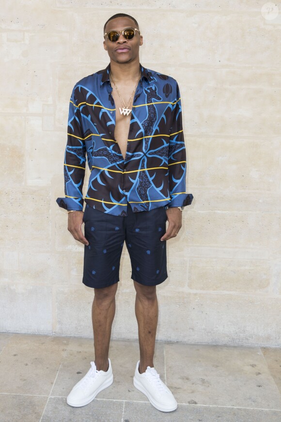 Russell Westbrook - People au photocall du défilé de mode Louis Vuitton Hommes printemps-été 2018 au Palais Royal à Paris, le 22 juin 2017. © Olivier Borde/Bestimage