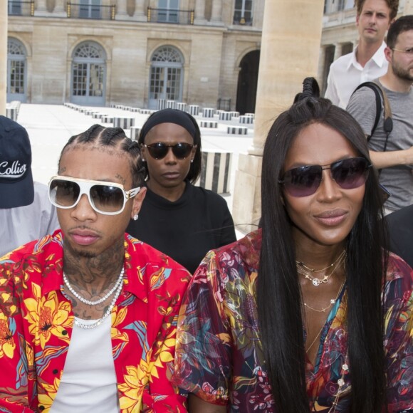 Jeremie Laheurte, le rappeur Tyga et Naomi Campbell - People en front row au défilé de mode Louis Vuitton Hommes printemps-été 2018 au Palais Royal à Paris, le 22 juin 2017. © Olivier Borde/Bestimage