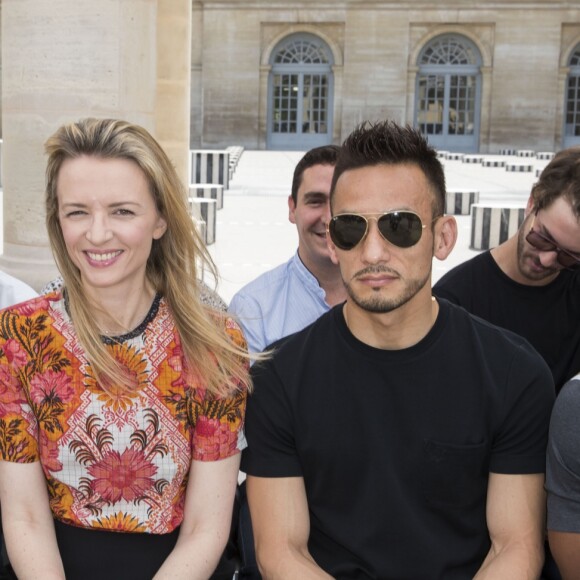 Ben Robson, Delphine Arnault, Hidetoshi Nakata et Victor Cruz - People en front row au défilé de mode Louis Vuitton Hommes printemps-été 2018 au Palais Royal à Paris, le 22 juin 2017. © Olivier Borde/Bestimage