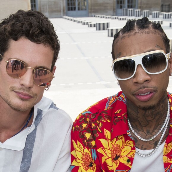 Jeremie Laheurte et le rappeur Tyga - People en front row au défilé de mode Louis Vuitton Hommes printemps-été 2018 au Palais Royal à Paris, le 22 juin 2017. © Olivier Borde/Bestimage People on front row during Louis Vuitton Fashion Week Men's Wear Summer/Spring 2018 at the Palais Royal in Paris on June 22, 2017.22/06/2017 -