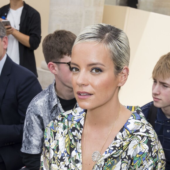 Lily Allen - People en front row au défilé de mode Louis Vuitton Hommes printemps-été 2018 au Palais Royal à Paris, le 22 juin 2017. © Olivier Borde/Bestimage