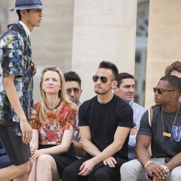 Delphine Arnault, Hidetoshi Nakata, Victor Cruz, Gong Yoo - People en front row au défilé de mode Louis Vuitton Hommes printemps-été 2018 au Palais Royal à Paris, le 22 juin 2017. © Olivier Borde/Bestimage