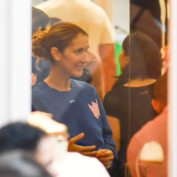 Céline Dion et ses enfants Eddy et Nelson ont quitté l'hôtel Royal Monceau pour aller à la boutique Stanlowa à Paris, le 27 juin 2017.