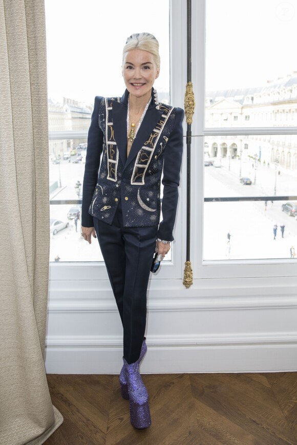 Daphne Guinness - Défilé de mode "Schiaparelli", collection Haute Couture automne-hiver 2017/2018, place Vendôme à Paris. Le 3 juillet 2017 © Olivier Borde / Bestimage