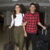 Exclusif - Maria Menounos et son fiancé Keven Undergaro arrivent à l'aéroport de LAX à Los Angeles en provenance de New York. Le 10 mars 2016