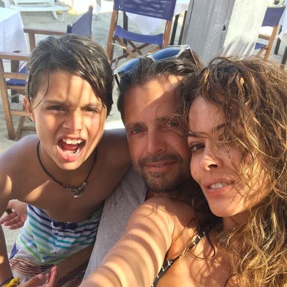 David Charvet avec sa femme et son fils Shaya. Juin 2017
