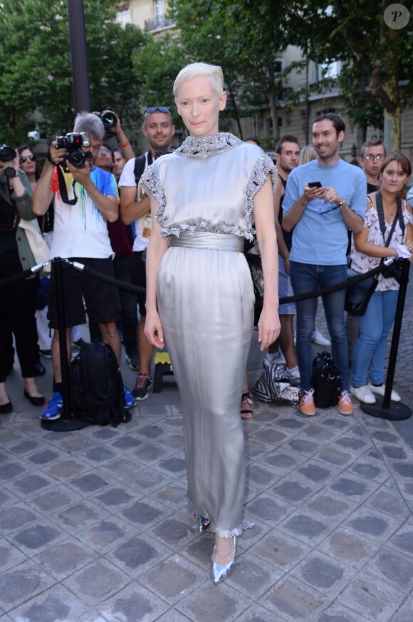Tilda Swinton - Soirée de la Vogue Paris Foundation, en marge de la Fashion Week Haute Couture. Pallais Galliera à Paris, le 4 juillet 2017.