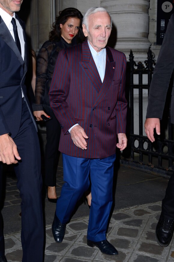 Charles Aznavour - Soirée de la Vogue Paris Foundation, en marge de la Fashion Week Haute Couture. Pallais Galliera à Paris, le 4 juillet 2017.