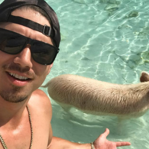 Bryan Tanaka en vacances aux Bahamas avec Mariah Carey - Photo publiée sur Instagram au mois de juillet 2017
