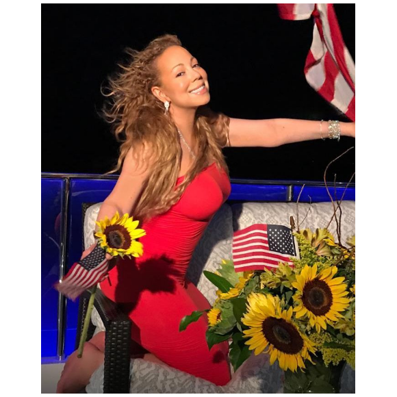 Mariah Carey célèbre la fête de l'indépendance américaine, le 4 juillet 2017 sur Instagram