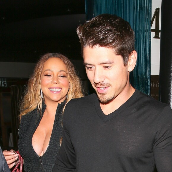 Mariah Carey et son compagnon Bryan Tanaka quittent le restaurant Mastro's Steakhouse à Beverly Hills le 2 juin 2017.