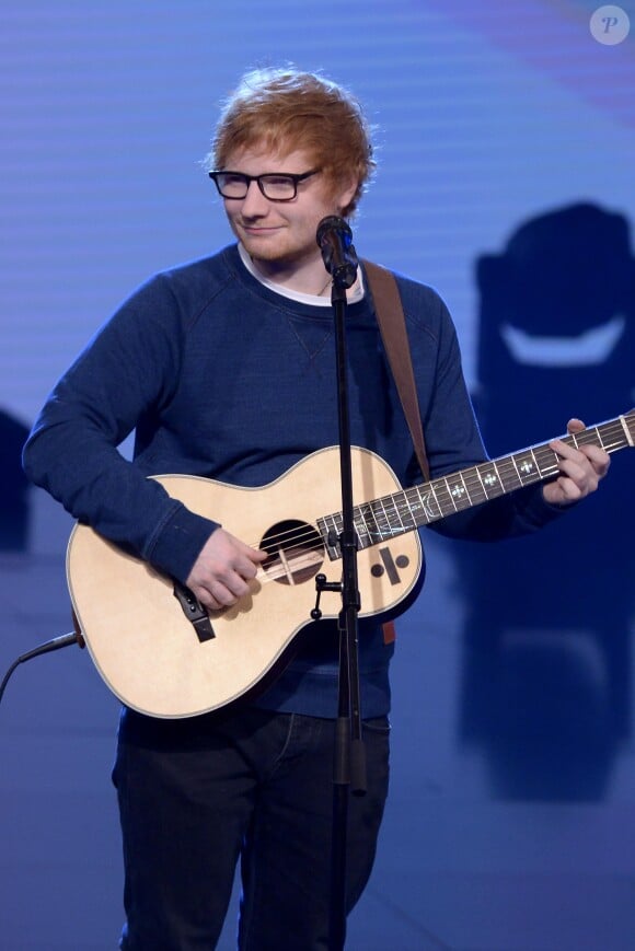 Ed Sheeran sur le plateau de l'émission "Che Tempo Che Fa" à Milan, le 12 mars 2017.