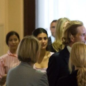 Andrea Casiraghi et Tatiana Santo Domingo (au centre, de face) au mariage civil du prince Ernst August (fils) de Hanovre et d'Ekaterina Malysheva en la mairie de Hanovre, le 6 juillet 2017.