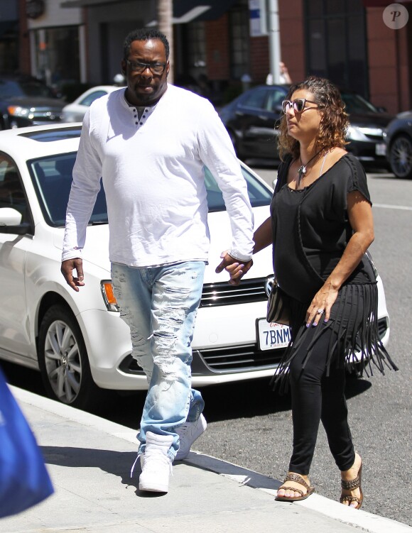 Bobby Brown et sa femme Alicia Etheredge, enceinte, se rendent chez le médecin à Beverly Hills, le 3 mai 2016