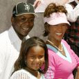 Whitney Houston et Bobby Brown avec leur fille Bobbi Kristina à Los Angeles, le 8 août 2004
