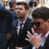 Lionel Messi arrive au tribunal pour son procès pour fraude fiscale à Barcelone, le 2 juin 2016.