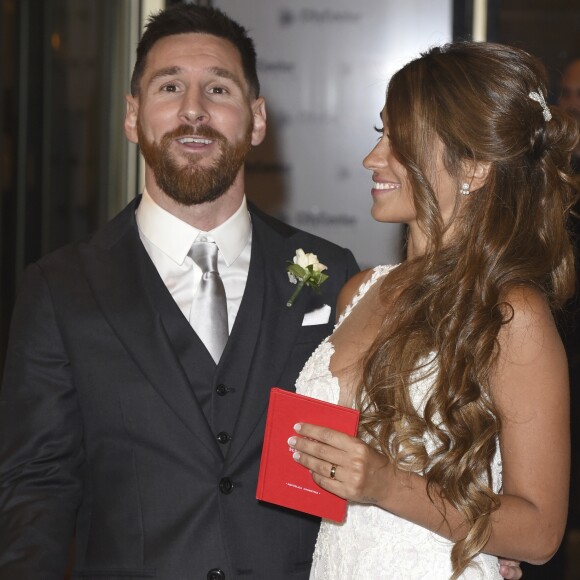Mariage de Lionel Messi et de Antonella Roccuzzo au City Center à Rosario, le 30 juin 2017.