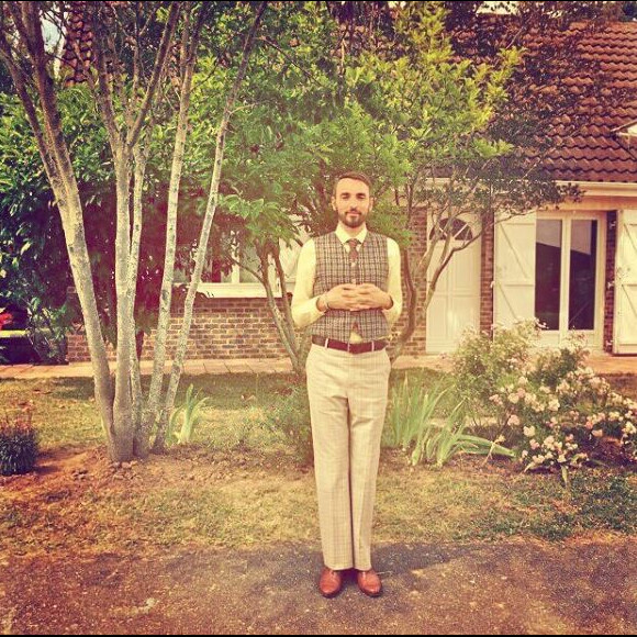 Le chanteur Christophe Willem sur le tournage du clip Marlon Brando. Juin 2017