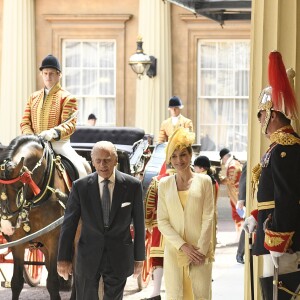 Le prince Philip, duc d'Edimbourg et la reine Letizia d'Espagne - Le couple royal d'Espagne reçu au palais de Buckingham par la famille royale d'Angleterre à Londres. Le 12 juillet 2017  Reception ceremony on occasion for their official visit to United Kingdom in London on Wednesday 12 July 2017. On the first day of their 3 day tour of United Kingdom12/07/2017 - Londres