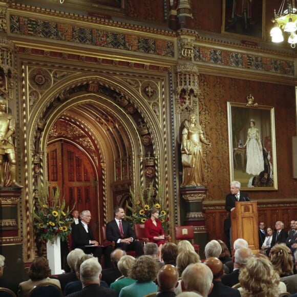 Le roi Felipe VI d'Espagne et la reine Letizia visitent le parlement à Londres le 12 juillet 2017.  Felipe an Letizia of Spain visit the British Parliament. July 12, 201712/07/2017 - Londres