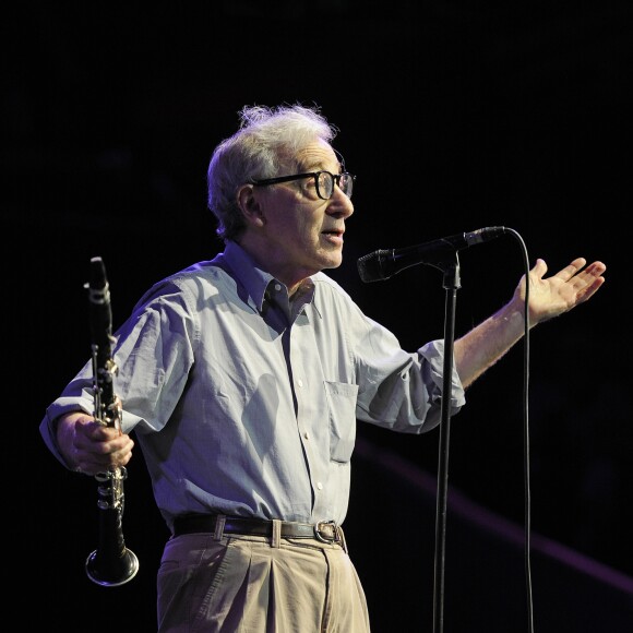 Woody Allen en concert au Royal Albert Hall à Londres, le 2 juillet 2017