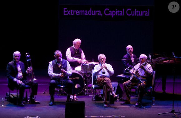 Woody Allen en concert avec le "Eddy Davis New Orleans Jazz Band" à Badajoz, le 30 décembre 2014