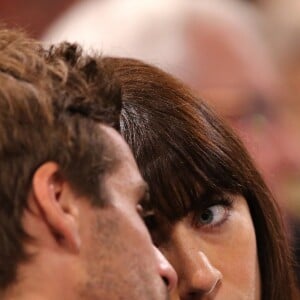 Nolwenn Leroy et Arnaud Clement assistent à l'Open Masters 1000 de Tennis Paris Bercy, le 1er novembre 2013.