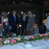 Capture d'écran du reportage de BFM TV sur le dîner d'Emmanuel et Brigitte Macron avec Donald et Melania Trump au Jules Verne à la Tour Eiffel - Paris le 13 juillet 2017