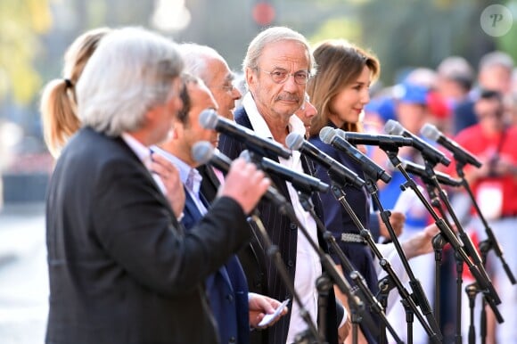 Patrick Chesnais lors de la cérémonie d'hommage aux victimes de l'attentat du 14 juillet 2016 à Nice, le 14 juillet 2017. © Bruno Bébert/Bestimage C