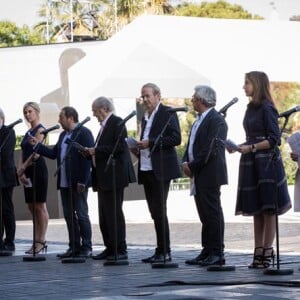 Michèle Laroque, Daniel Benoin, Patrick Timsit, François Berléand, Michel Legrand, Patrick Chesnais, Michel Boujenah, Elsa Zylberstein, Line RenaudCommémoration de l'attentat de la promenade des Anglais à Nice le 14 juillet 2017