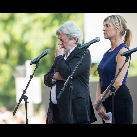 Michèle Laroque, Daniel Benoin, Patrick Timsit, François Berléand, Michel Legrand, Patrick Chesnais, Michel Boujenah, Elsa Zylberstein, Line RenaudCommémoration de l'attentat de la promenade des Anglais à Nice le 14 juillet 2017