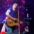 Coldplay lors du premier de ses trois concerts au Stade de France, Saint-Denis, le 15 juillet 2017