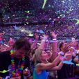 Coldplay en concert au Stade de France, Saint-Denis, le 15 juillet 2017.