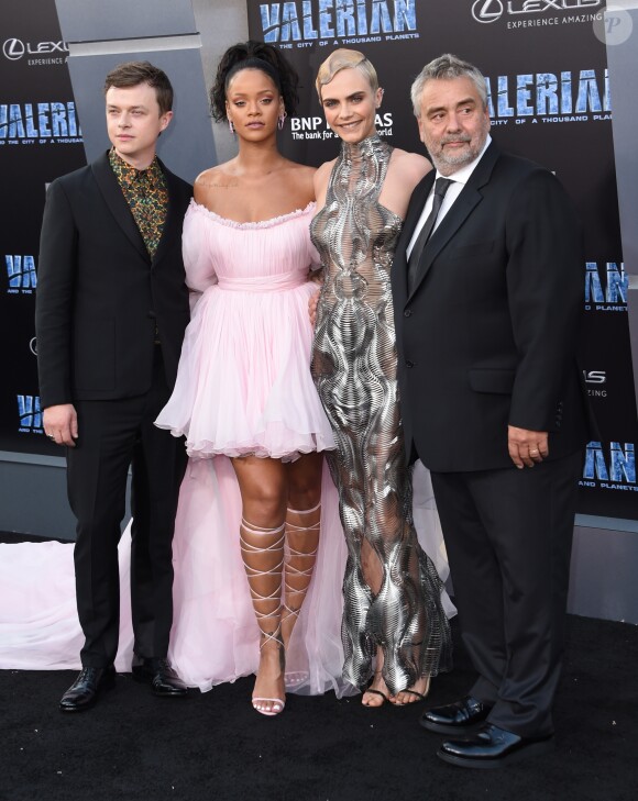 Dane DeHaan, Rihanna, Cara Delevingne, Luc Besson à la première de "Valérian et la Cité des milles planètes" au TCL Chinese Theater à Hollywood, le 17 juillet 2017