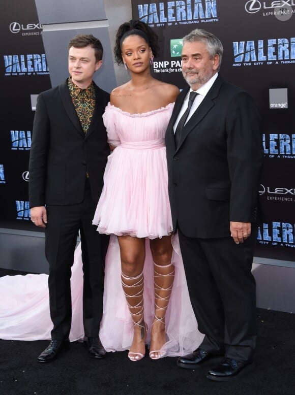 Dane DeHaan, Rihanna, Luc Besson à la première de "Valérian et la Cité des milles planètes" au TCL Chinese Theater à Hollywood, le 17 juillet 2017