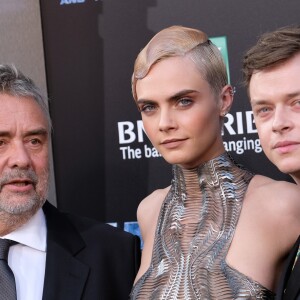 Luc Besson, Cara Delevingne, Dane DeHaan à la première de "Valérian et la Cité des milles planètes" au TCL Chinese Theater à Hollywood, le 17 juillet 2017