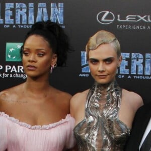 Dane DeHaan, Rihanna, Cara Delevingne, Luc Besson à la première de "Valérian et la Cité des milles planètes" au TCL Chinese Theater à Hollywood, le 17 juillet 2017