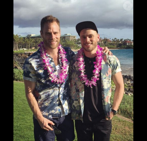 Gus Kenworthy et son compagnon Matt Wilkas. Instagram, avril 2016