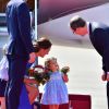 Le prince William et la duchesse Catherine de Cambridge ont atterri avec leurs enfants le prince George et la princesse Charlotte à Berlin le 19 juillet 2017 pour la suite de leur visite officielle entamée en Pologne.
